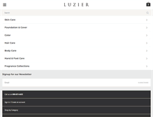Tablet Screenshot of luzier.com
